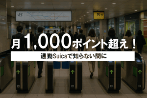 通勤してるだけなのに…Suicaでいつの間にか月1,000ポイント超え！【知らない間のポイ活術】