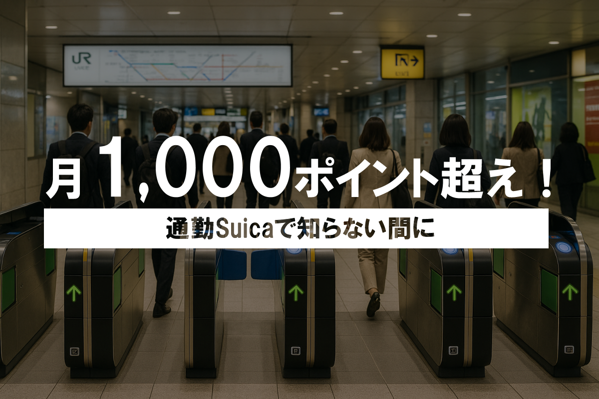 通勤してるだけなのに…Suicaでいつの間にか月1,000ポイント超え！【知らない間のポイ活術】