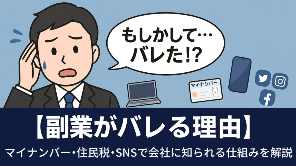 【副業がバレる理由】マイナンバー・住民税・SNSで会社に知られる仕組みを解説